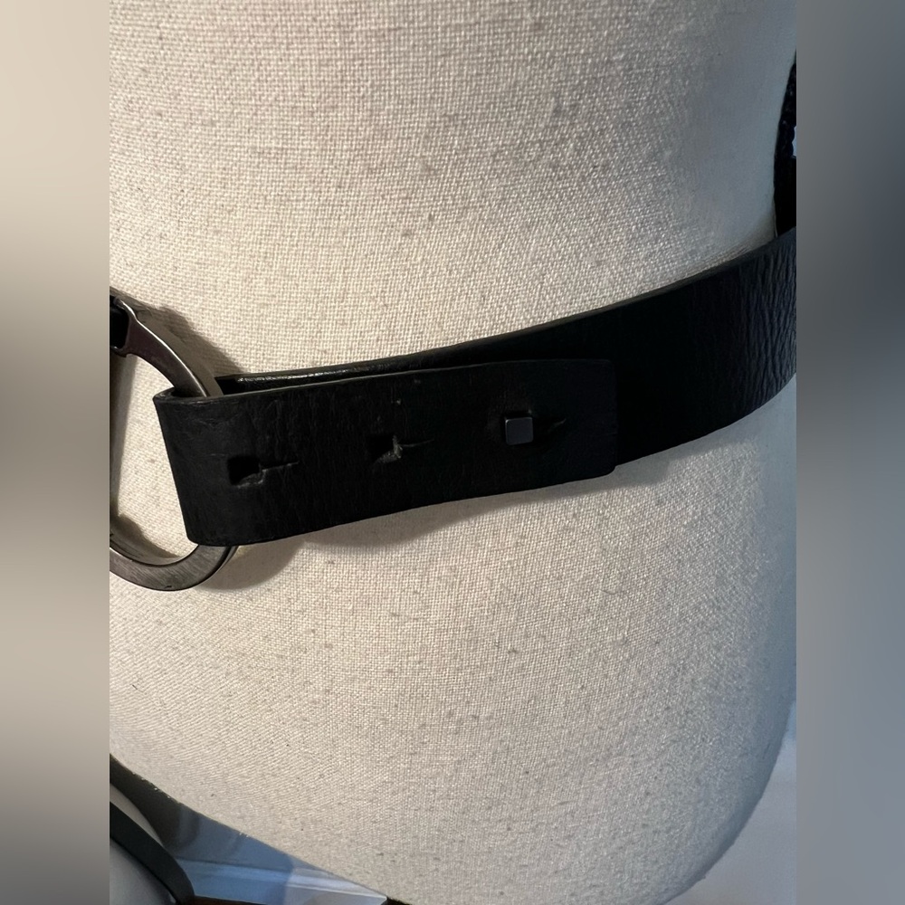 Casual Corner Black Wide Waist Belt with Matte Round Ring - Picture 4 of 11
